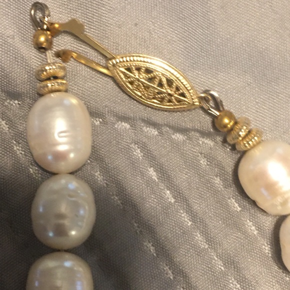 Neiman Marcus 2 Real fresh water pearls  16" vintage & S. Coventry gold plated. - Picture 7 of 13